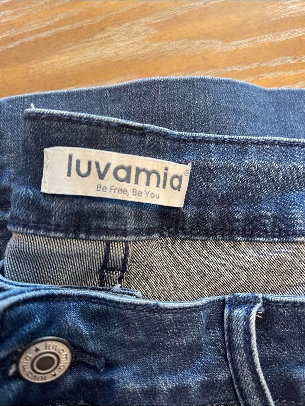Women's Dark Blue Denim Jeans, wide leg